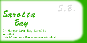 sarolta bay business card